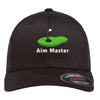 Fitted Black Cap Embroidered with Aim Master Logo. 100% Polyester and Cotton