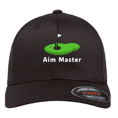 Fitted Cap Embroidered with Aim Master Logo. 100% Polyester and Cotton