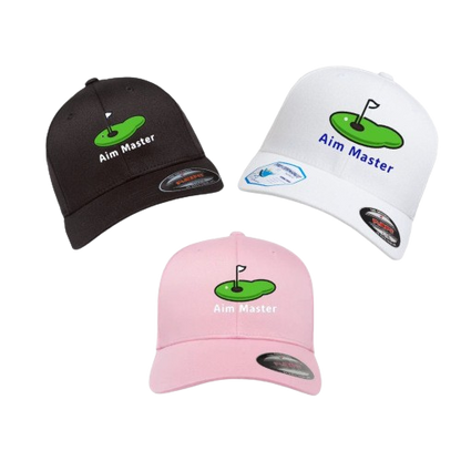 Fitted Cap Embroidered with Aim Master Logo. 100% Polyester and Cotton