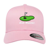 Fitted Pink Cap Embroidered with Aim Master Logo. 100% Polyester and Cotton