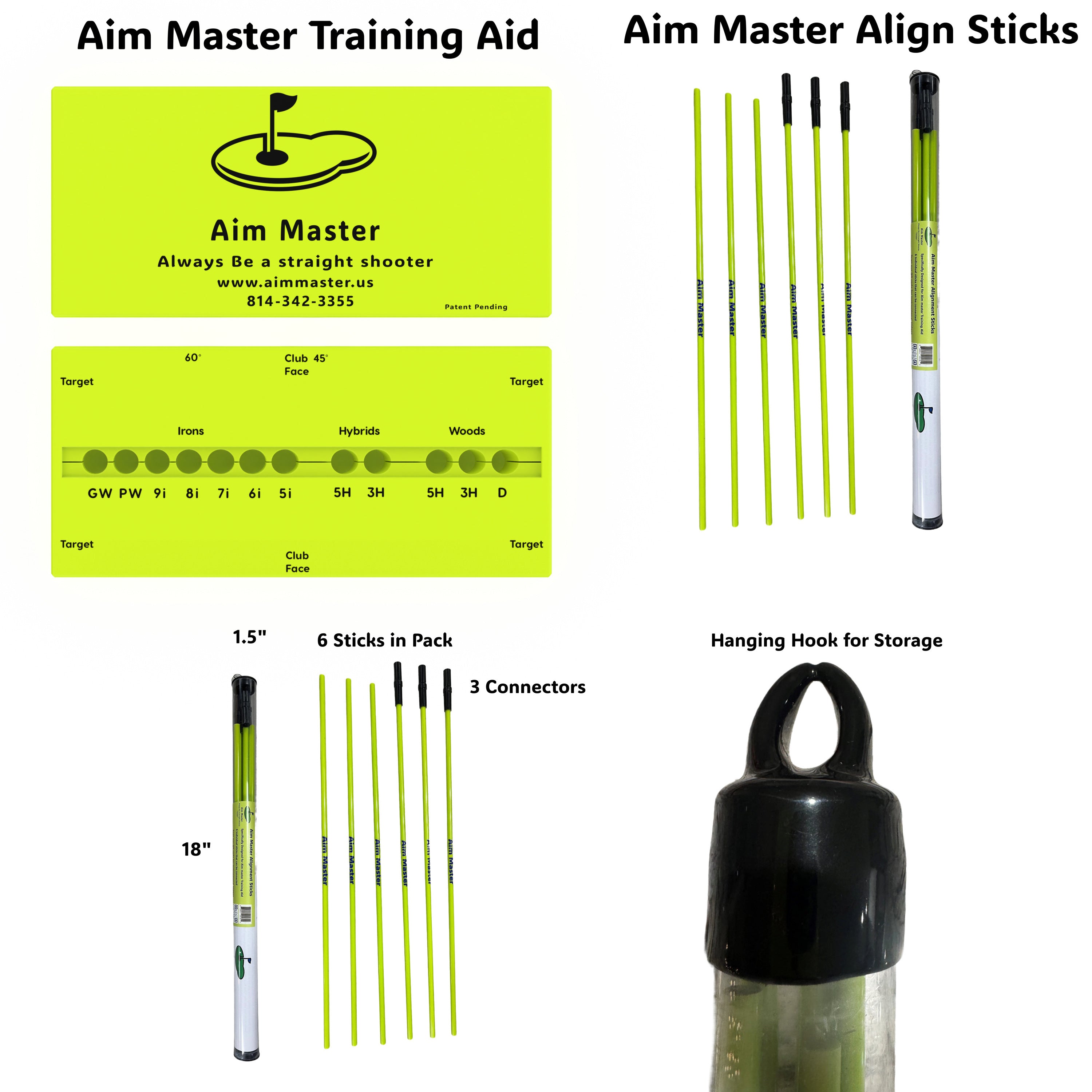 Aim-Mate Aide à L'entraînement De Golf - Lot De 2, Caoutchouc Souple, Portable, 40 Utilisations - 8