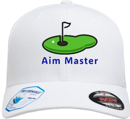 Fitted Cap Embroidered with Aim Master Logo. 100% Polyester and Cotton